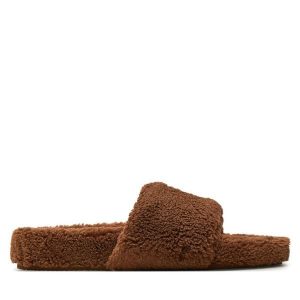 Kapcie Polo Ralph Lauren. Brązowe kapcie Polo Ralph Lauren, bez wzorów. Za 289,99 zł.