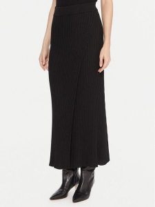 Kontatto Spódnica maxi 3M0955C Czarny Regular Fit. Czarne spódnice Kontatto, m, bez wzorów, z syntetyku, maxi. Za 399,99 zł.