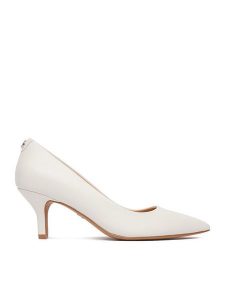 Nine West Czółenka CEO-CD25-032-1 Biały. Białe czółenka Nine West, bez wzorów, z materiału, bez obcasa, bez zapięcia. Za 229,99 zł.