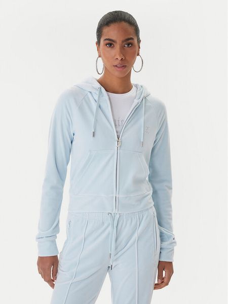 Juicy Couture Bluza Madison JCWAS225306 Błękitny Slim Fit. Niebieskie bluzy Juicy Couture, s, bez wzorów, z syntetyku, bez kaptura. Za 279,99 zł.