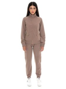 Zimowy damski kombinezon cargo Chic Tones z wysokim kołnierzem. Czerwone kombinezony LEONE 1947 APPAREL, na zimę, l, bez wzorów, z bawełny, eleganckie, bez kołnierzyka, bez ramiączek. Za 273,61 zł.
