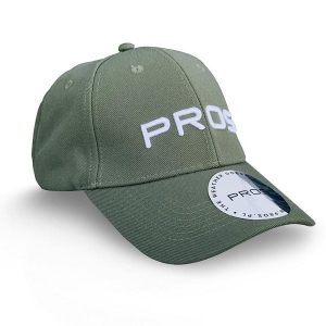 Czapka z daszkiem PROS. Zielone czapki PROS, bez wzorów, z materiału, eleganckie. Za 119,00 zł.