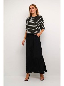 Kaffe Sweter w kolorze czarno-kremowym rozmiar: L. Brązowe swetry oversize Kaffe, l, bez wzorów, bez ramiączek. Za 136,13 zł.