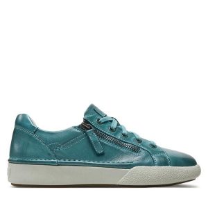 Półbuty Josef Seibel. Niebieskie półbuty Josef Seibel, bez wzorów, bez obcasa, na płaskiej podeszwie, bez zapięcia. Za 442,99 zł.