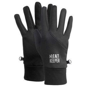 Termiczne rękawice sportowe z uchwytem 1 para. Czarne rękawiczki HEAT KEEPER, bez wzorów, z poliesteru. W wyprzedaży za 121,30 zł.