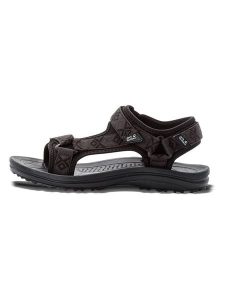 Jack Wolfskin Sandały "Wave Breaker" w kolorze czarnym rozmiar: 35,5. Czarne sandały Jack Wolfskin, bez wzorów, z otwartym noskiem, bez obcasa, bez zapięcia. Za 197,63 zł.