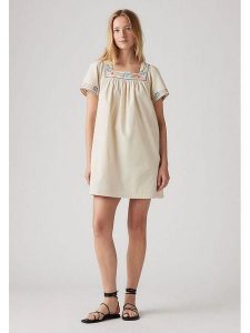 Levis Sukienka w kolorze kremowym rozmiar: S. Brązowe sukienki Levi's®, s, bez wzorów, bez kołnierzyka, bez ramiączek, mini. Za 121,99 zł.