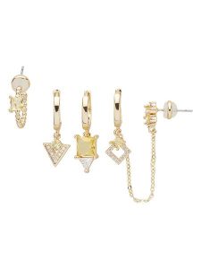 U.S. Polo Assn. Kolczyki-kreole (5 szt.) z kryształami rozmiar: onesize. Białe kolczyki U.S. Polo Assn., z kryształem, metalowe. Za 104,89 zł.