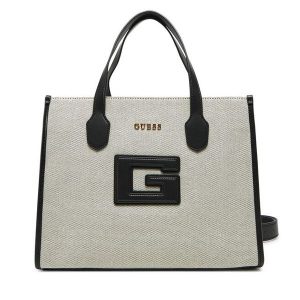 Torebka Guess. Brązowe kuferki Guess, z aplikacjami, bez dodatków. Za 349,99 zł.