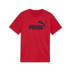 Młodzieżowa koszulka ESS z logo No. 1 PUMA For All Time Red. Czerwona bluzki Puma, m, bez wzorów, z gumy, młodzieżowe, bez kołnierzyka, bez ramiączek. Za 79,00 zł.