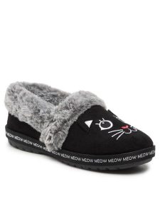 Skechers Kapcie Meow Pajamas 33355/BLK Czarny. Czarne kapcie Skechers, bez wzorów, z materiału. Za 149,99 zł.