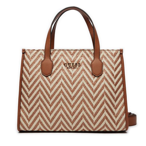 Torebka Guess. Brązowe torebki klasyczne Guess, z aplikacjami, bez dodatków. Za 319,99 zł.