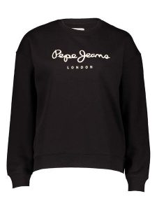 Pepe Jeans Bluza w kolorze czarnym rozmiar: XL. Czarne bluzy Pepe Jeans, xl, bez wzorów, z bawełny, bez kaptura. Za 118,56 zł.