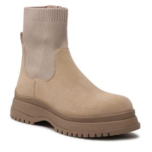 Botki Jenny Fairy. Brązowe botki Jenny Fairy, bez wzorów, bez obcasa, na płaskiej podeszwie, bez zapięcia. Za 179,99 zł.