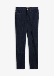 Jeansy skinny high waist. Niebieskie jeansy bonprix, bez wzorów, z jeansu, z podwyższonym stanem. Za 129,99 zł.