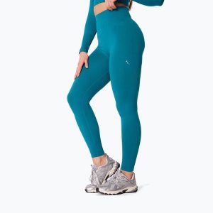 Legginsy treningowe damskie Carpatree Dopamine Buzz Seamless. Niebieskie legginsy Carpatree, bez wzorów, z elastanu, długie. Za 229,99 zł.