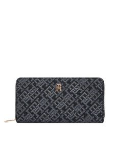 Tommy Hilfiger Portfel Icon Lrg Za Jacquard AW0AW17956 Czarny. Czarne portfele TOMMY HILFIGER, bez wzorów, z materiału. Za 319,99 zł.