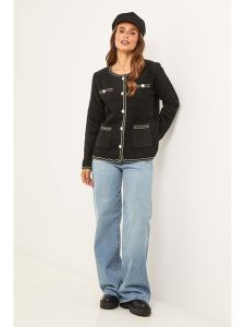 Soft Cashmere Kurtka przejściowa w kolorze czarnym rozmiar: 40/42. Czarne kurtki Soft Cashmere, z aplikacjami, z kaszmiru, bez kaptura. Za 126,15 zł.