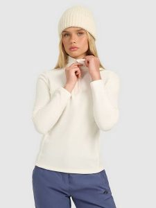 4F Bluza polarowa w kolorze kremowym rozmiar: XS. Brązowe bluzy 4f, xs, bez wzorów, z polaru, bez kaptura. Za 52,05 zł.