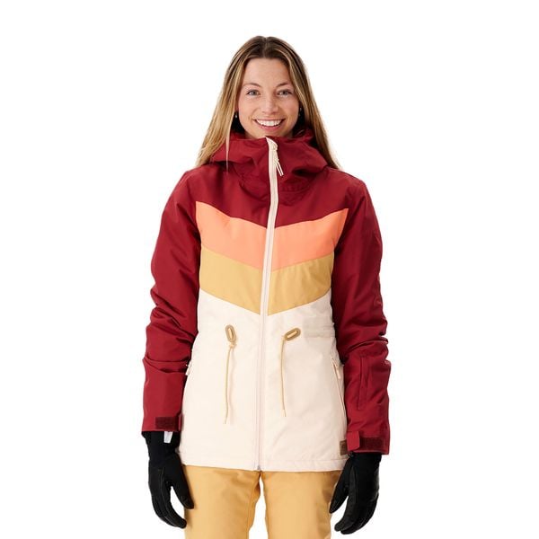 Rip Curl Rider Betty Jacket - Dark Red. Czarne kurtki Rip Curl, na zimę, xs, bez wzorów, bez kaptura, narciarskie. W wyprzedaży za 369,99 zł.