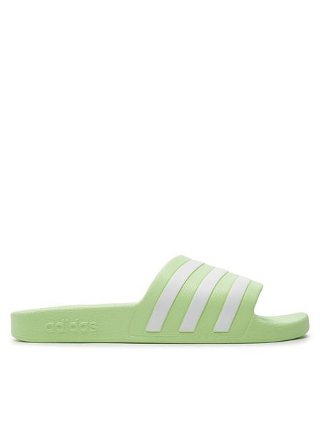 Adidas Klapki adilette Aqua Slides IF6046 Zielony. Zielone kalosze ADIDAS, bez wzorów, z tworzywa sztucznego. Za 79,99 zł.