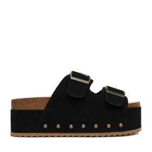 Klapki DeeZee. Czarne klapki DeeZee, bez wzorów, bez obcasa. Za 139,99 zł.