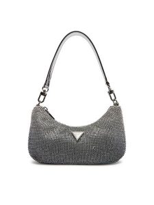 Guess Torebka HWOY93 50720 Srebrny. Szare torebki klasyczne Guess, z aplikacjami, z materiału, bez dodatków. Za 399,99 zł.