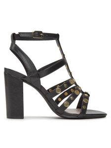 Ted Baker Sandały 260162 Czarny. Czarne sandały Ted Baker, bez wzorów, ze skóry, bez obcasa, na słupku, bez zapięcia. Za 559,99 zł.