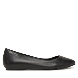Baleriny Calvin Klein. Czarne balerinki Calvin Klein, bez wzorów, bez obcasa, bez zapięcia. Za 219,99 zł.