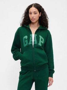 GAP Bluza w kolorze zielonym rozmiar: XS. Zielone bluzy GAP, xs, bez wzorów, bez kaptura. Za 118,56 zł.
