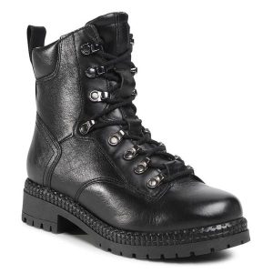 Trapery Lasocki. Czarne buty zimowe Lasocki, bez obcasa, bez zapięcia. Za 120,99 zł.