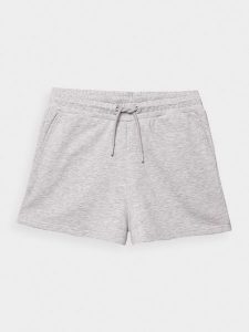 4F Spodenki dresowe damskie L. Niebieskie szorty 4f, bez wzorów, z bawełny. W wyprzedaży za 29,99 zł.