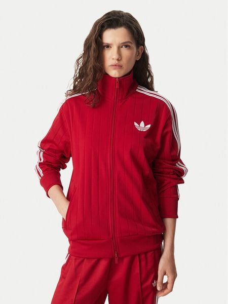 Adidas Bluza Pinstripe Firebrid Loose Tracktop KS9984 Czerwony Regular Fit. Czerwone bluzy ADIDAS, xs, bez wzorów, z syntetyku, bez kaptura. Za 349,99 zł.