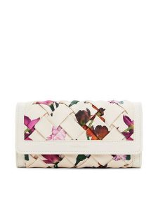 Desigual Portfel 25SAYP14 Écru. Portfele Desigual, bez wzorów, ze skóry. Za 159,99 zł.