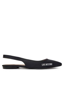 LOVE MOSCHINO Baleriny JA11021G1MIM0000 Czarny. Czarne balerinki LOVE MOSCHINO, bez wzorów, z materiału, bez obcasa, bez zapięcia. Za 429,99 zł.