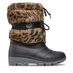 Śniegowce Olang. Brązowe buty zimowe Olang, bez obcasa, bez zapięcia. Za 349,99 zł.