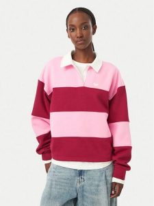 Roxy Bluza Lineup ERJFT05113 Różowy Oversize. Czerwone bluzy Roxy, xl, bez wzorów, z bawełny, bez kaptura. Za 269,99 zł.