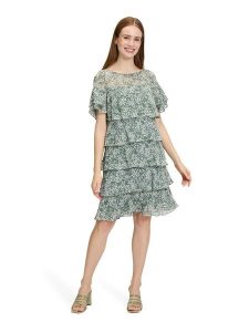 Vera Mont Sukienka w kolorze zielonym rozmiar: 42. Zielone sukienki Vera Mont, na co dzień, bez wzorów, bez kołnierzyka, bez ramiączek, mini, proste. Za 252,99 zł.