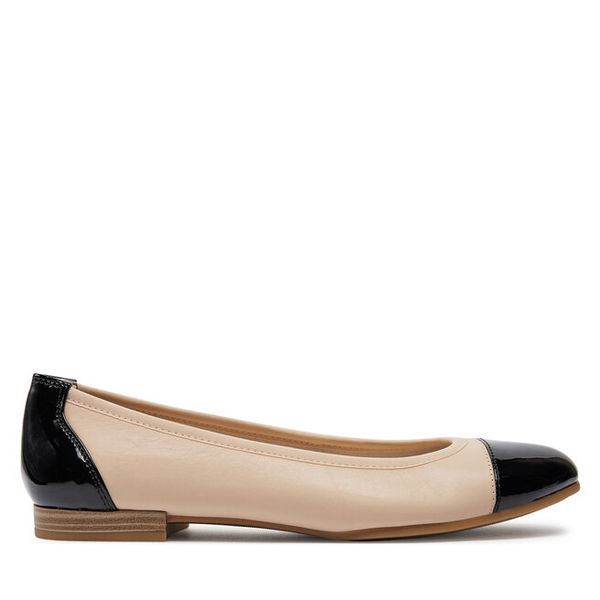 Baleriny Tamaris. Brązowe balerinki Tamaris, bez wzorów, bez obcasa, bez zapięcia. Za 169,99 zł.