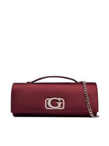 Guess Torebka Zalina Mini HWSE93 50720 Bordowy. Czerwone torebki wieczorowe Guess, z aplikacjami, z materiału, bez dodatków. Za 639,99 zł.