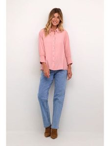 Cream Bluzka "Nola" w kolorze jasnoróżowym rozmiar: 34. Różowe bluzki Cream, bez wzorów, bez kołnierzyka, bez ramiączek. Za 79,03 zł.