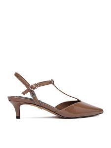 Nine West Czółenka CEO-CD25-123-1 Brązowy. Brązowe czółenka Nine West, bez wzorów, z materiału, bez obcasa, bez zapięcia. Za 229,99 zł.