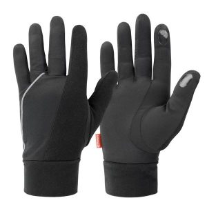 Rękawiczki Do Biegania Unisex Elite Dla Dorosłych. Czarne rękawiczki SPIRO, bez wzorów. Za 93,99 zł.