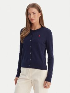 Polo Ralph Lauren Kardigan 211971871004 Granatowy Slim Fit. Niebieskie kardigany Polo Ralph Lauren, z bawełny. Za 570,99 zł.
