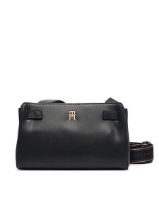 Tommy Hilfiger Torebka Th Joy Crossover AW0AW19065 Czarny. Czarne listonoszki TOMMY HILFIGER, bez wzorów, ze skóry, bez dodatków. Za 489,99 zł.