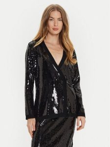 TWINSET Marynarka 242TT3145 Czarny Straight Fit. Czarne marynarki i żakiety Twinset, s, bez wzorów, z syntetyku. Za 569,99 zł.