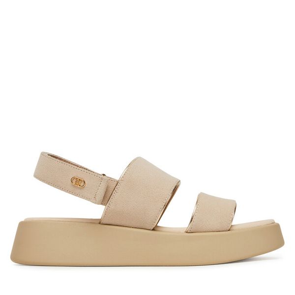 Sandały Liu Jo. Brązowe sandały Liu Jo, bez wzorów, bez obcasa, na płaskiej podeszwie, bez zapięcia. Za 579,99 zł.