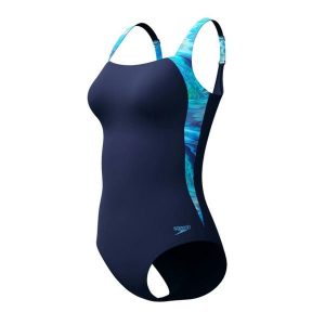 Strój kąpielowy damski Speedo Print Luna Lustre. Niebieskie stroje jednoczęściowe Speedo, bez wzorów. Za 280,49 zł.