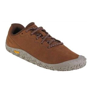 Damskie Skórzane Buty Do Biegania Vapor Glove 6. Brązowe buty trekkingowe Merrell, bez zapięcia. Za 640,99 zł.