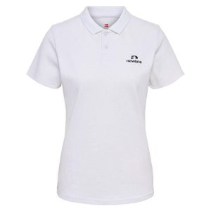 Damska bawełniana koszulka polo Newline Lea. Białe bluzki Newline, bez wzorów, z bawełny, eleganckie, bez kołnierzyka, bez ramiączek. Za 134,50 zł.